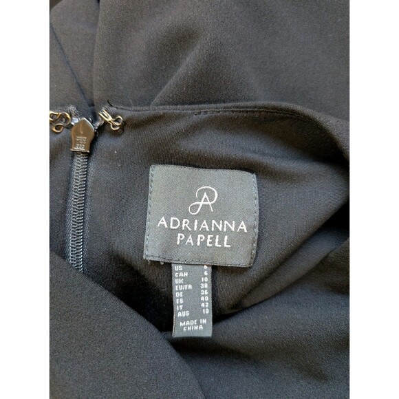 Adrianna Papell Mini Dress Black Long Sleeve Classic Casual Office US Size 6 - Picture 11 of 11